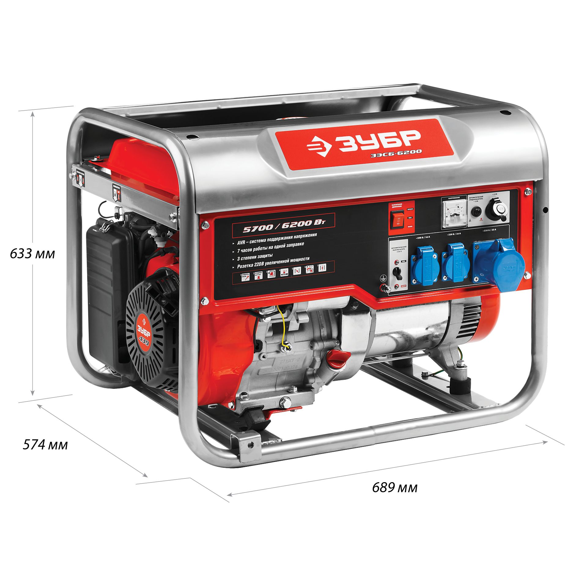 Генератор бензиновый ЗЭСБ-6200