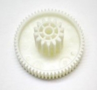 Шестерня для мясорубки VITEK VT-1670 СРЕДНЯЯ, D=76/31mm, H=47/20mm, d=8mm, 14 и 60 прямых зубьев