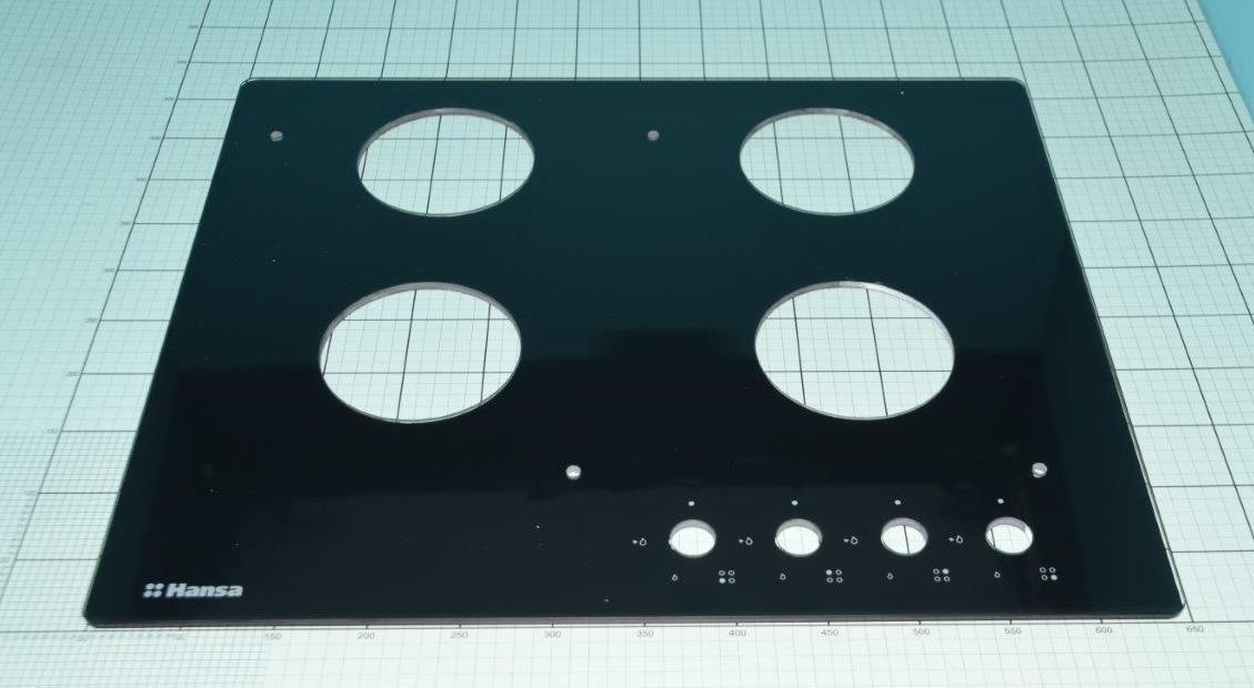 Stove plate - glass logo Hansa 44